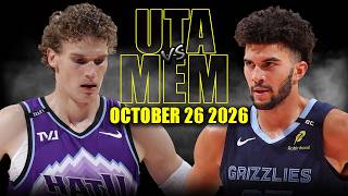 Memphis Grizzlies vs Utah Jazz Full Game Highlights - October 26, 2026 | NBA Season