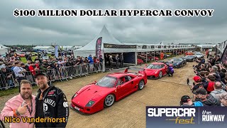 $100 Million Dollar Hypercar Convoy Supercar Fest Koenigsegg Jesko Bugatti, Wam Barn, Sesto Elemento