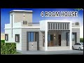 4 Room 3D House Design With Layout Plan | 40x40 3D House Plan With Elevation | Gopal Architecture