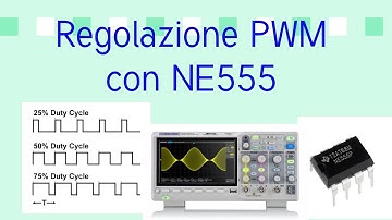 127)Vediamo segnale PWM. Generato da un ne555 su oscilloscopio