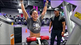 INDIA LOVE GOES TO THE GYM WITH HER DAD😂♥️ (HILARIOUS)