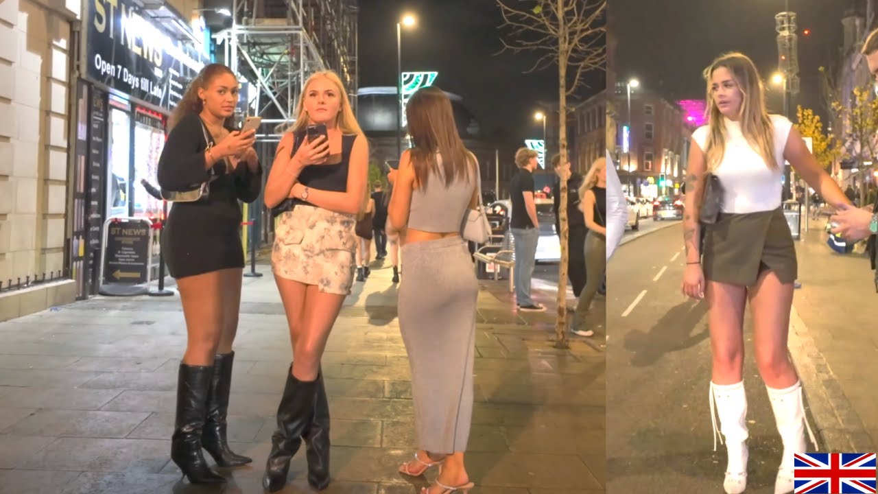 LEEDS CITY ENGLAND UK NIGHTLIFE WALK 2AM