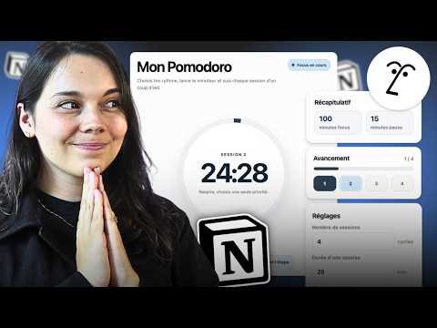 ▶ Lou Attal · J'ai créé mon propre widget Pomodoro dans Notion avec l'IA ⏱️
