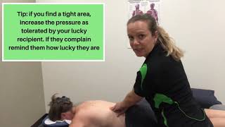 Learn how to give a 5 min relaxing lower back massage.