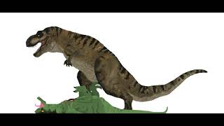 (T rex ember) vs ( camaleon carnotauro) dc2 animation + test