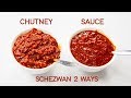Schezwan Sauce VS Szechuan Chutney Recipe 2 Ways - CookingShooking