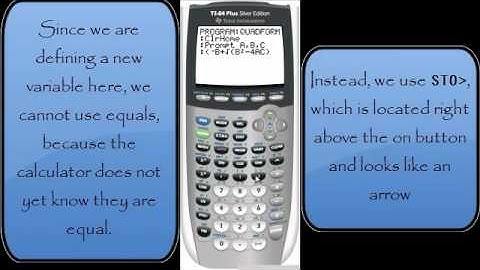 How to make programs on your TI-84/TI-83: Lesson 2-Quadratic Formula