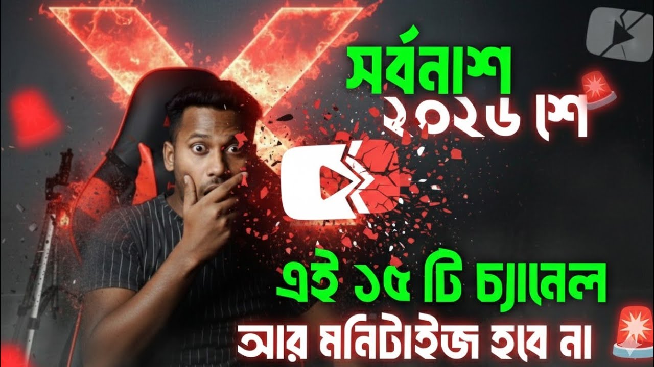 OMG! এই ১৫ চ্যানেল মনিটাইজেশন পাবে না 😨 ২০২৬-এর নতুন YouTube Update || YouTube Channel Monetization 