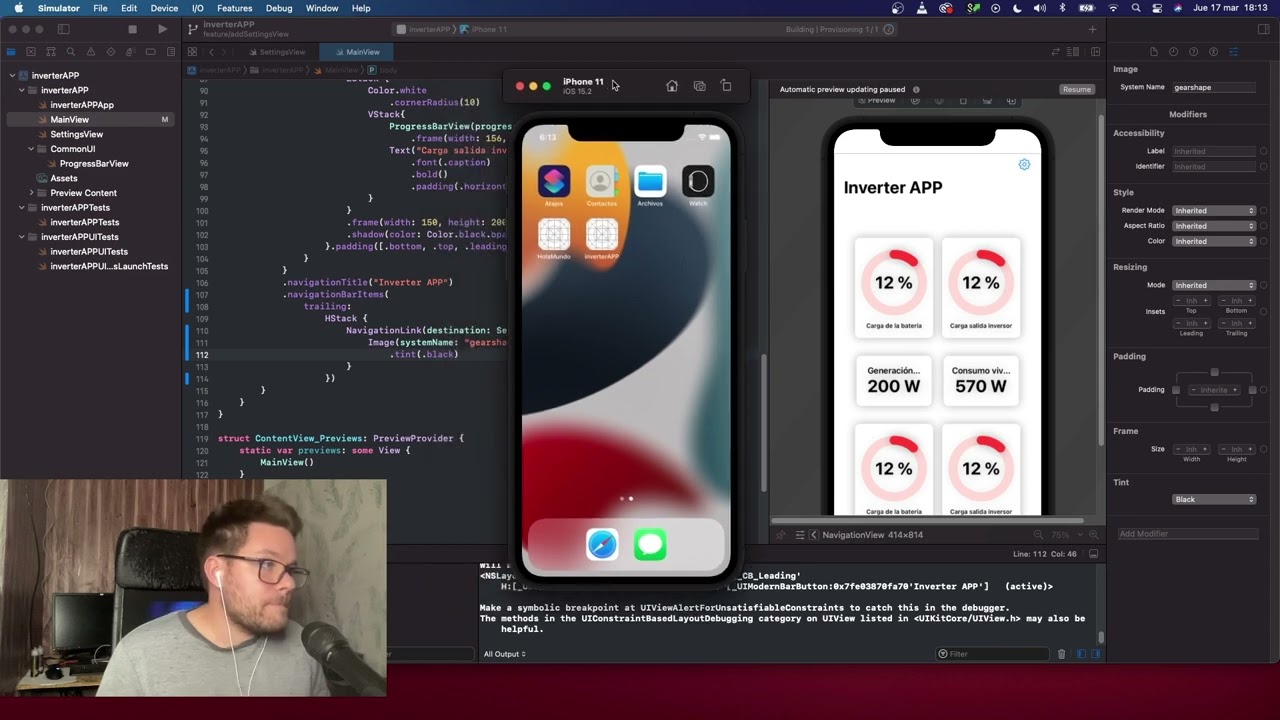 Creando una App des de cero con SwiftUI + MVVM + inverterAPI (Parte 2) (Bad network 🥲)