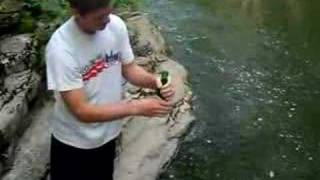 Breaking an Ale-8 bottle