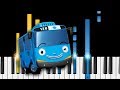 Tayo the little bus  opening theme song  piano tutorial  piano cover