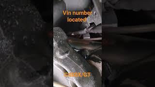 where is Vin number located of C400X/GT