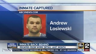 Escaped inmate back behind bars