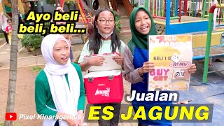 Pixel dan Teman-Teman Jualan Es Jagung di Sekolah