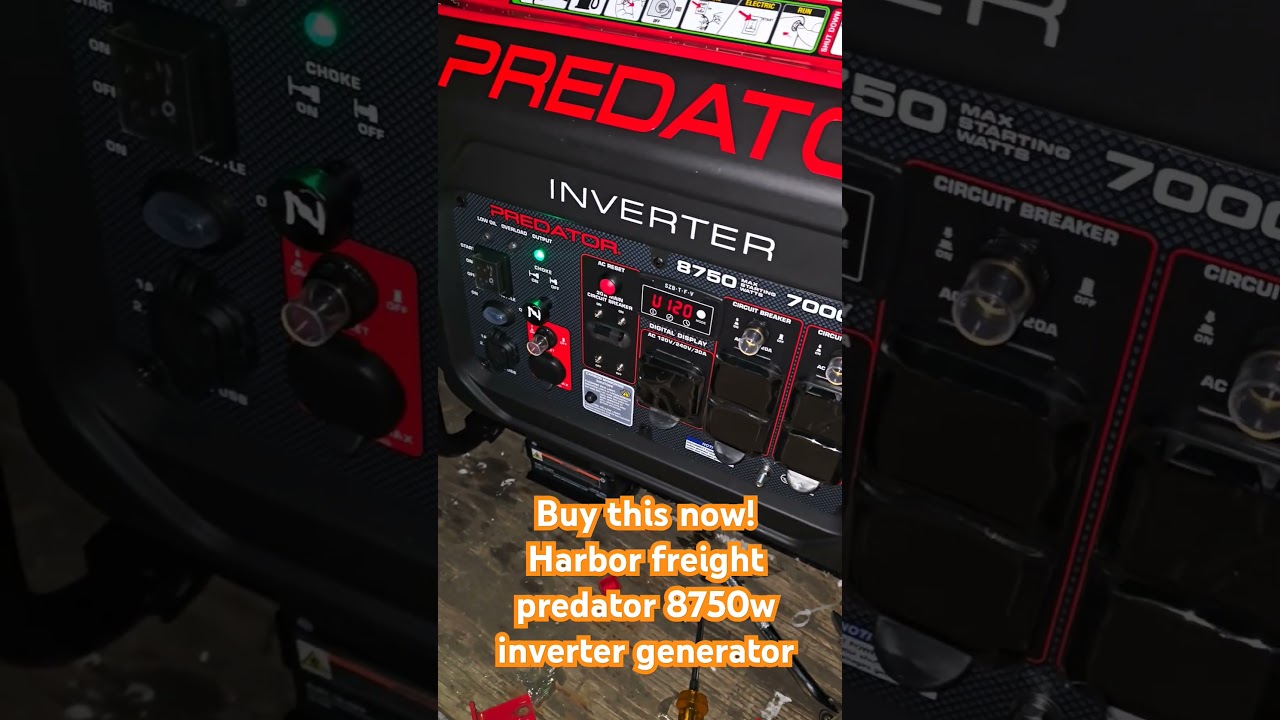 Buy the updated 8,750 watt harbor freight predator inverter generator