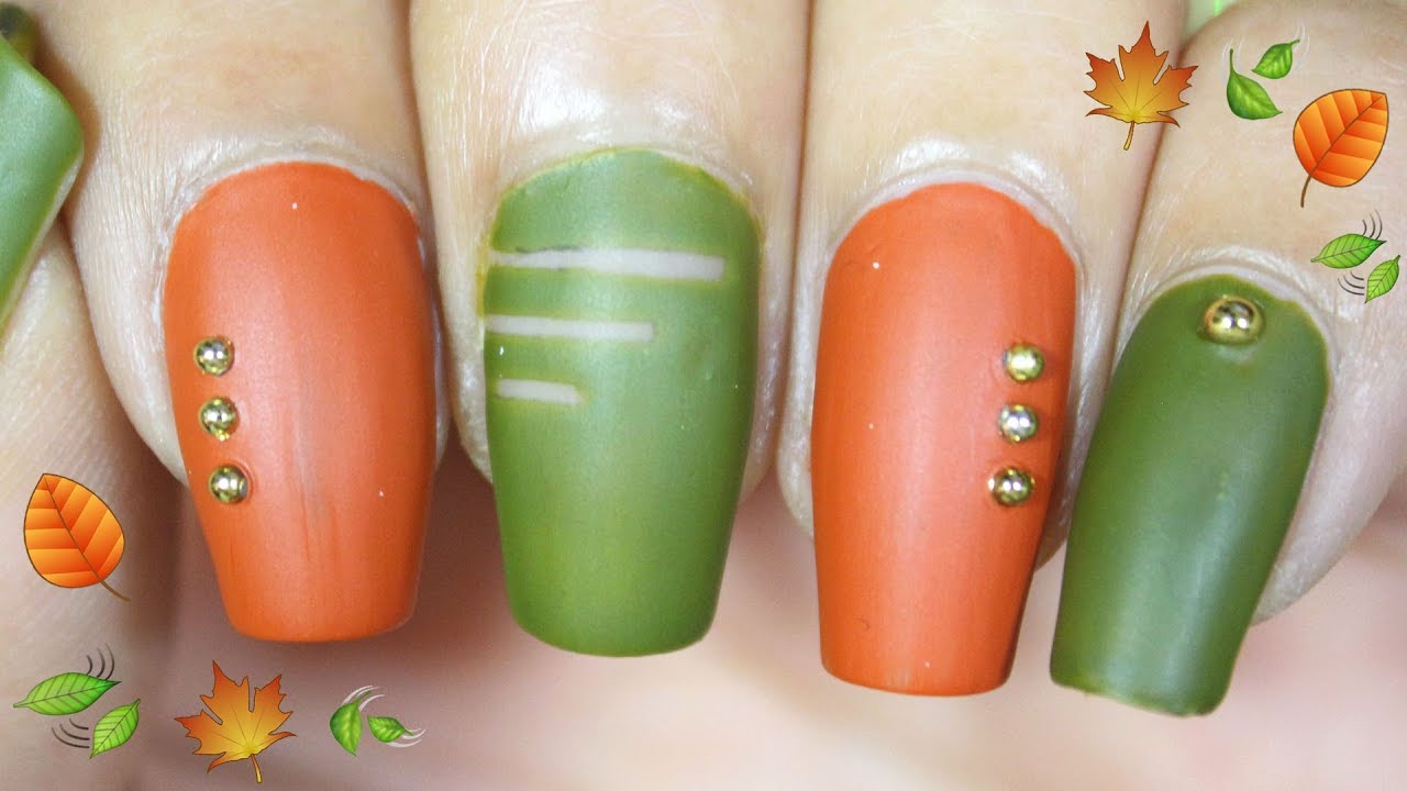 8. Easy Fall Nail Designs with Pumpkins - wide 7