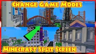 How To Change Game Modes In Minecraft Split Screen (In Game)