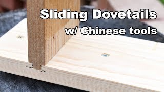 How To Make A Common Sliding Dovetail Using Traditional Chinese Woodworking Tools Demo 24B