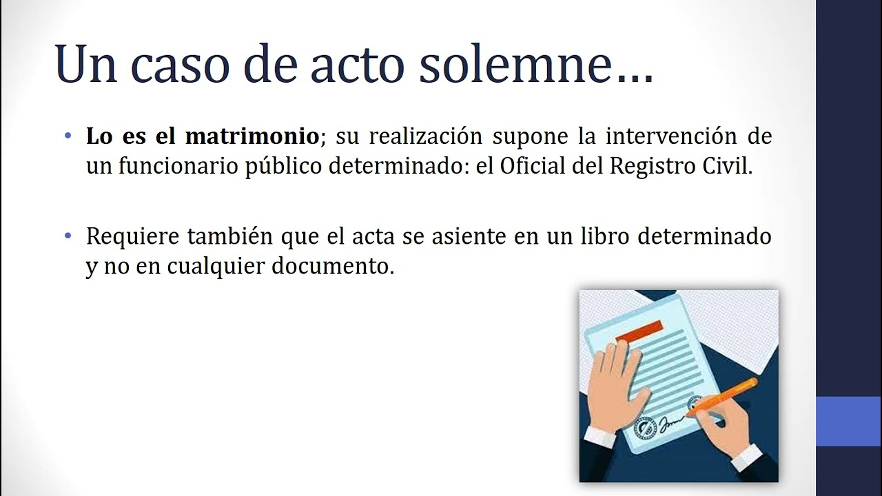 Elementos del acto jurídico: solemnidad - YouTube