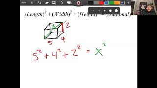Finding the Diagonal of a Rectangular Prism