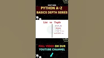Why tuples are faster than lists in #python in #telugu | #shorts #viral