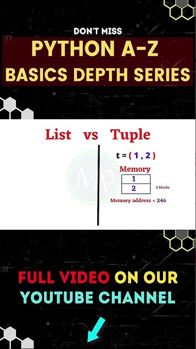 Why tuples are faster than lists in #python in #telugu | #shorts #viral ...