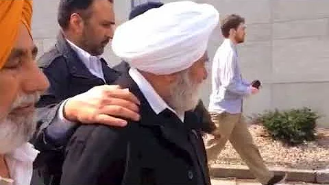 Ajit Singh father of Jagtar Gill leaving court