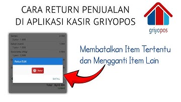 Cara Return Penjualan | Aplikasi Kasir Griyopos