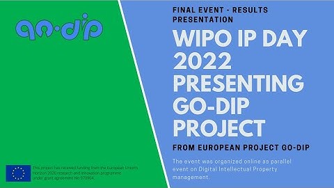 Final Meeting - Digital Data Driven Innovation and Digital IP for new generation - Go-DIP Project