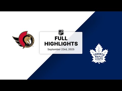 NHL Highlights | Senators vs. Maple Leafs | September 23, 2025
