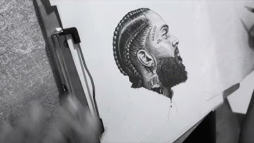 Nipsey Hussle Drawing Timelapse by The Real Vicasso