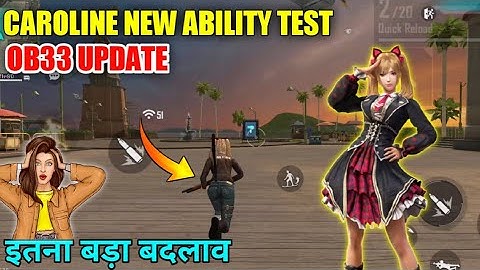 OB33 ADVANCE SERVER Caroline ABILITY TEST | ABILITY CHANGE AFTER UPDATE | Caroline NEW ABILITY Test