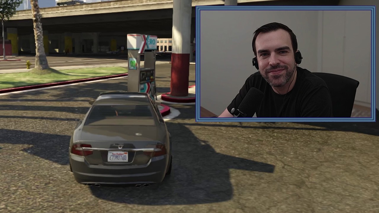 Happy Man Refuels his Vehicle