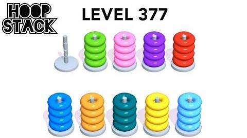 Hoop Stack Level 377 | Puzzle Game  | Complete Level