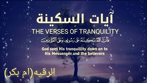 #آيات#السكينه لعلاج الضيق والأرق والخوف.والعصبيه وكافة أمراض النفسيه #وقصه #واقعيه الراقيه (ام بكر)