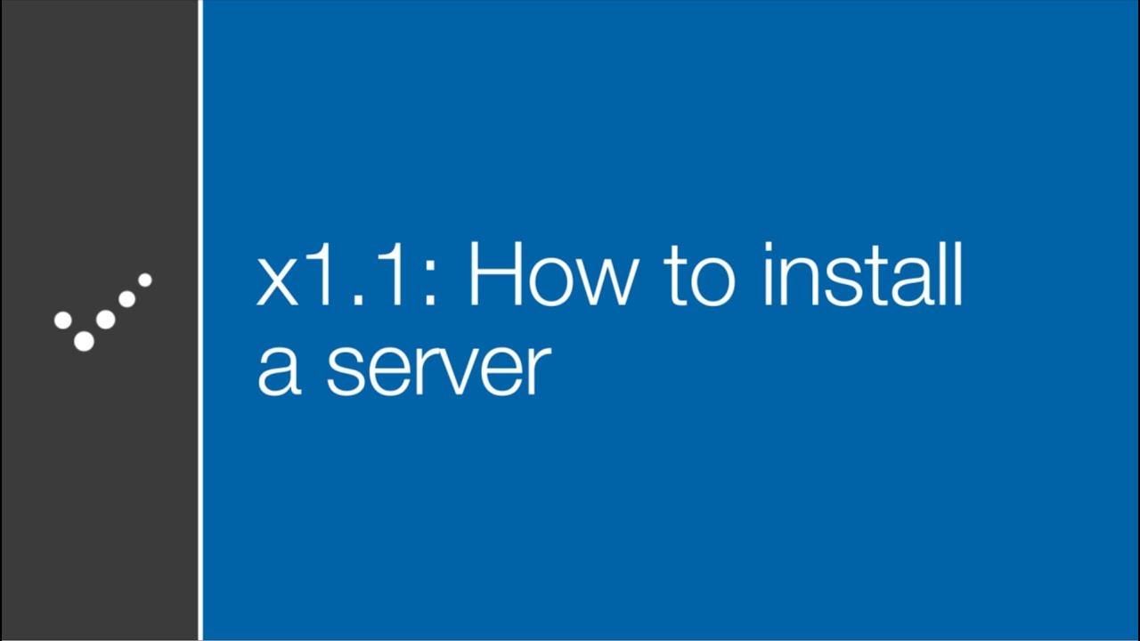 How to install a 'Server' - YouTube