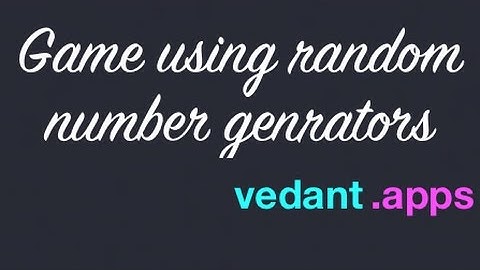 Making a game using random number generators