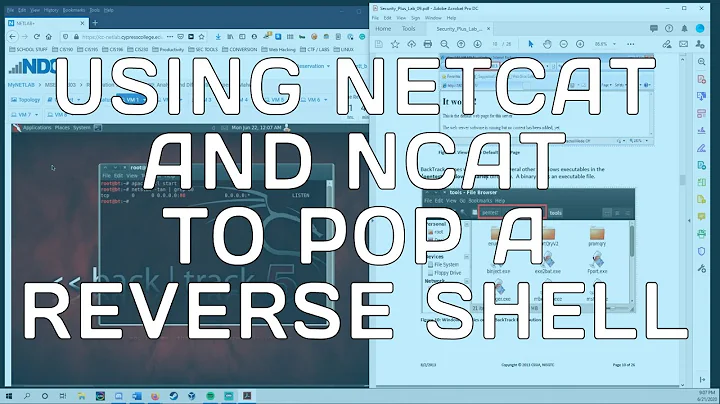 Security+ Net Lab 09: Use netcat and ncat to pop a reverse shell