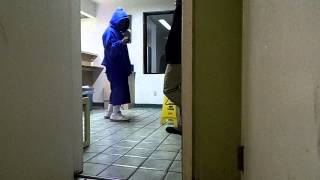guy sleeping while standing up
