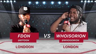 F-DON Vs WHOISORION | Pen Game Rap Battle 2023