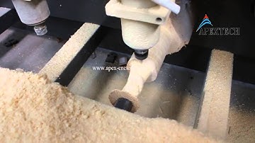 apextech cnc router with 10 spindles and rotaries, 4 axis for chair legs made in china
