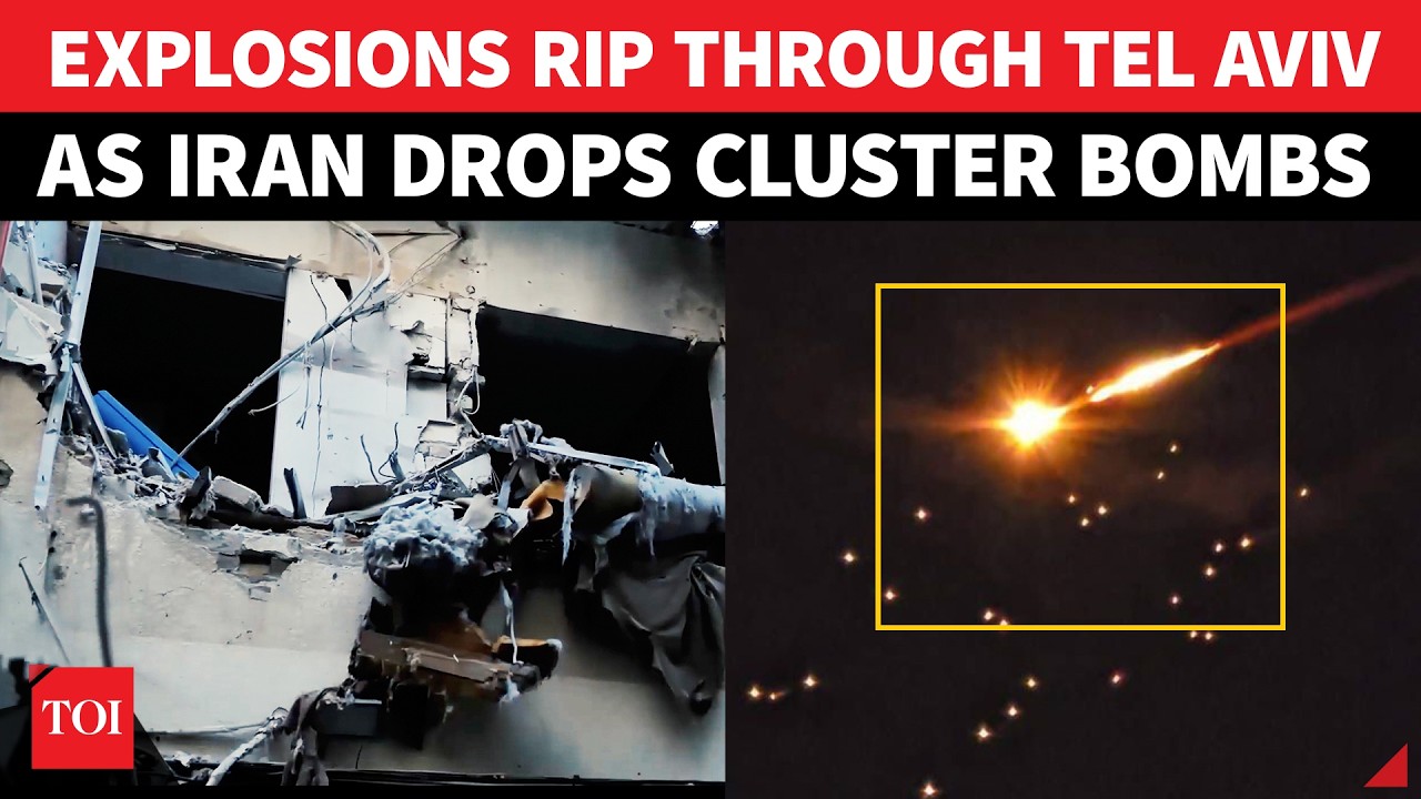 Tel Aviv ‘On Fire’ As Iran Drops Cluster Bombs; Israel Fails To Block Blitz | 15+ Blasts Reported