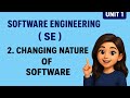 Software engineering||Changing nature of software||imp question semester exam|| jntuh r25 || all uni