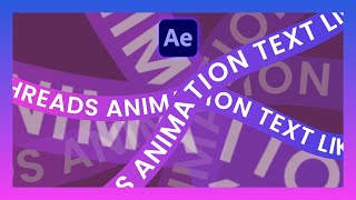 Threads like Text in After Effects | After Effects Tutorial