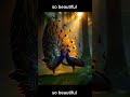 Beautiful Peacock & Peahen in the Jungle 🦚💛🌿 | Magical Nature Moment #youtubeshorts