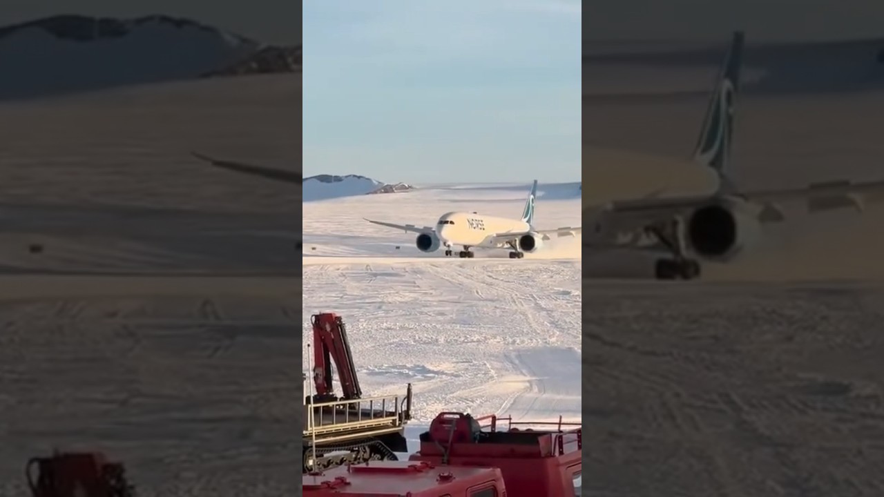 First landing in Antarctica of a Boeing 787 Dreamliner
