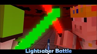Dream Vs Technoblade Lightsaber Battle Animation