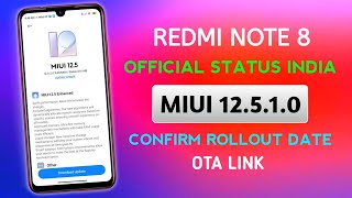 Redmi Note 8 New Update MIUI 12.5 | Redmi Note 8 New MIUI 12.5 Update | Redmi Note 8 Update