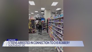 MPD: 5 more teens arrested in connection to CVS robbery in Navy Yard