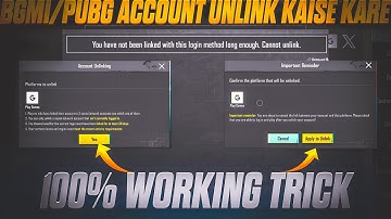 Only 2 Min 😱 | BGMI ID Unlink from Google Play, Twitter, Facebook | 100% Working Trick 🔥